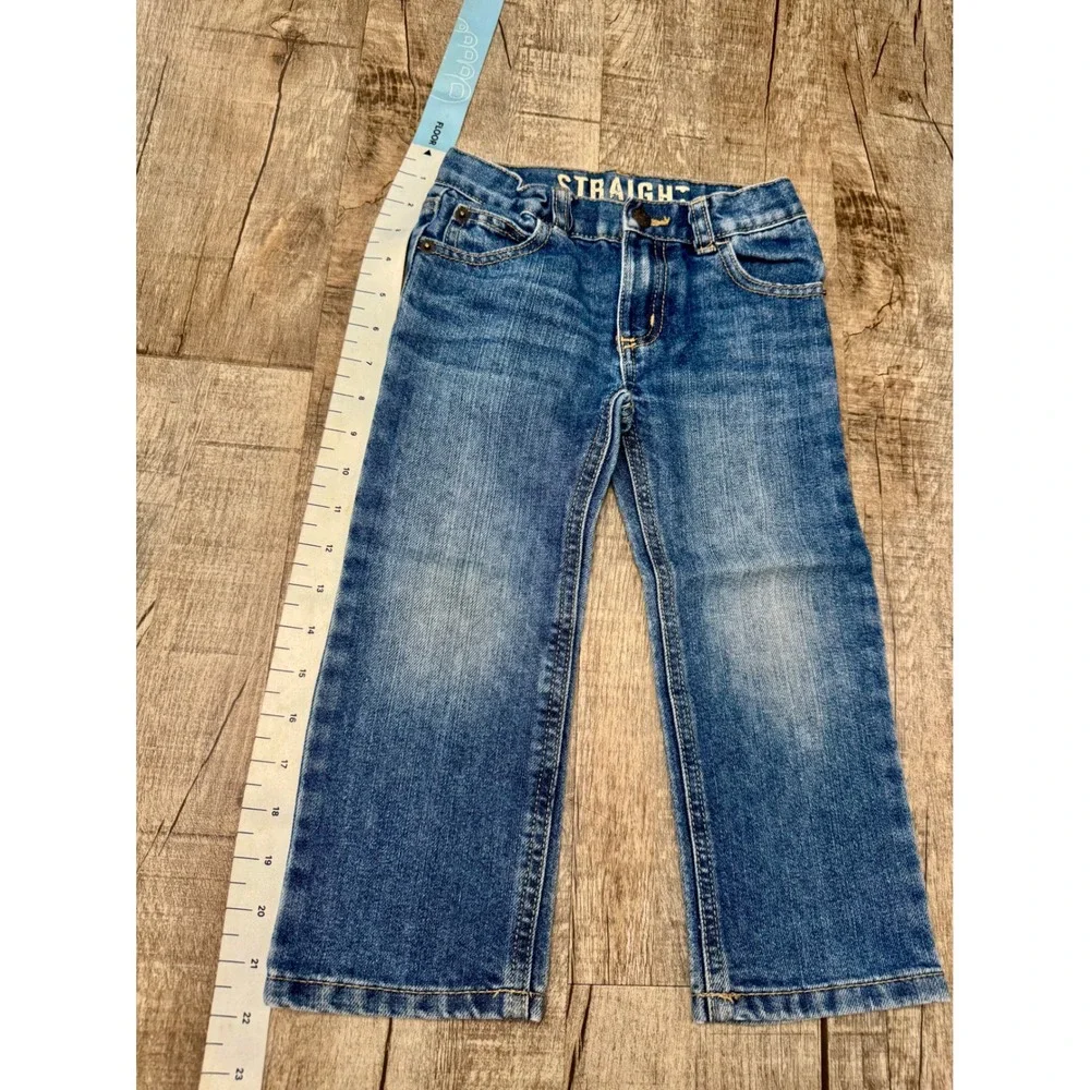 Gymboree Boys Straight Leg Jeans Medium Wash Adjustable Waist RN70530 Size‎ 4T